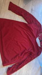 Rood top met kant, Ophalen of Verzenden, Zo goed als nieuw, Rood