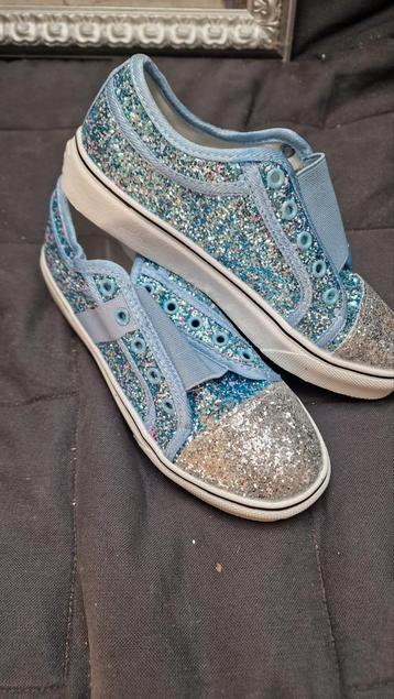 Keuken instap glitterschoentjes zilver blauw maat 37  beschikbaar voor biedingen