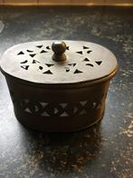 vintage ijzeren potpourri potje, Verzamelen, Blikken, Ophalen, Gebruikt, Overige, Overige merken