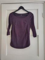 Longsleeve aubergine mt s, H&M, Paars, Maat 36 (S), Gedragen