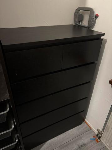 Malm ladekast zwart - 6 lades beschikbaar voor biedingen