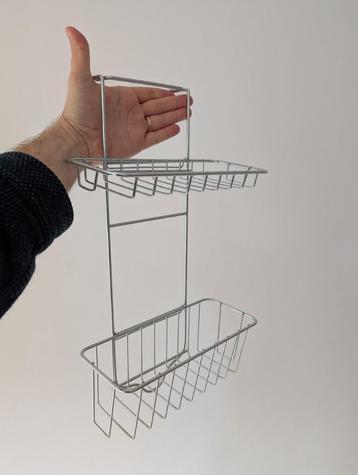 Hangend douchemandje 2 verdiepingen, verzinkt, 24x53 cm beschikbaar voor biedingen