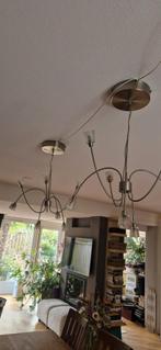 3 Moderne hanglampen met meerdere lichtpunten, Huis en Inrichting, Lampen | Hanglampen, Ophalen, Zo goed als nieuw, Glas, Modern