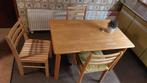 Eettafel met 3 stoelen, Ophalen, Gebruikt, 100 tot 150 cm, 50 tot 100 cm