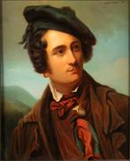 Adrien Nicolas Moreau (1843 –1906)  Lord Byron, Antiek en Kunst, Ophalen of Verzenden