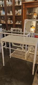 Tafel en 2 Spiegel Jonathan Adler faux bamboe, Ophalen, Zo goed als nieuw, Rotan