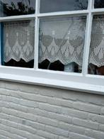 Vintage Gehaakte Gordijntjes, Huis en Inrichting, Stoffering | Gordijnen en Lamellen, Gebruikt, Wit, 150 tot 200 cm, Ophalen of Verzenden