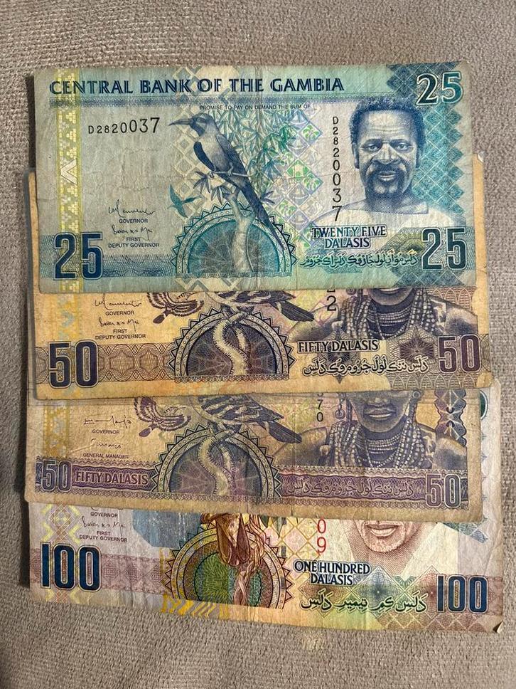 GAMBIA biljetten, Postzegels en Munten, Bankbiljetten | Azië, Setje, Ophalen of Verzenden