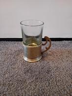 Vintage Glazen Beker met Zilveren Houder, Antiek en Kunst, Antiek | Glas en Kristal, Ophalen of Verzenden