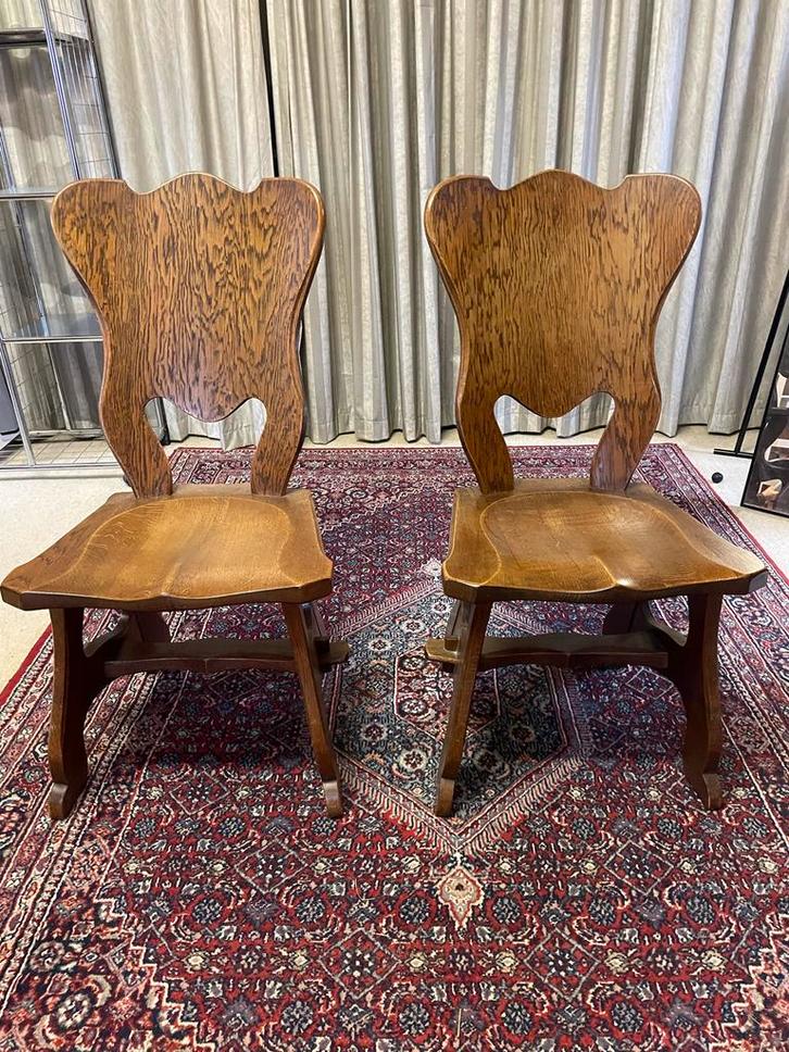 Oirschotse Eiken Eetkamerset - Tafel met 6 Stoelen, Antiek en Kunst, Antiek | Meubels | Stoelen en Banken, Ophalen