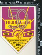 Sticker: Heideweek Ede 1985, Ophalen of Verzenden, Zo goed als nieuw, Bedrijf of Vereniging