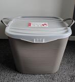 Kunstof opbergmand met deksel 40 lt Nieuw, taupe kleurig, Ophalen, Kunststof, Mand, Vierkant