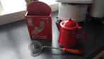 Oud zegelbakje kleine  koffiekan klopper  Rood, Antiek en Kunst, Antiek | Keukenbenodigdheden, Ophalen of Verzenden