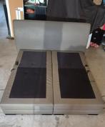 Elektrische boxspring taupe kleur, Ophalen, Gebruikt, Tweepersoons, 180 cm