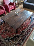 Houten antieke lage salon tafel, Ophalen, Gebruikt, Minder dan 50 cm, Rechthoekig