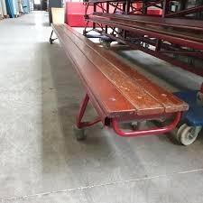 18 stevige vintage gymbanken – rood & blauw onderstel, Sport en Fitness, Turnen, Gebruikt, Materiaal, Ophalen of Verzenden