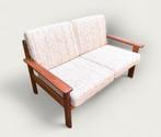 Vintage jaren 60 Knoll teak tweezits bank, Ophalen, Hout, Gebruikt, Tweepersoons