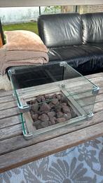 Easyfires 30x30cm tafel haard + glazen ombouw, Tuin en Terras, Vuurtafels, Ophalen of Verzenden, Gebruikt