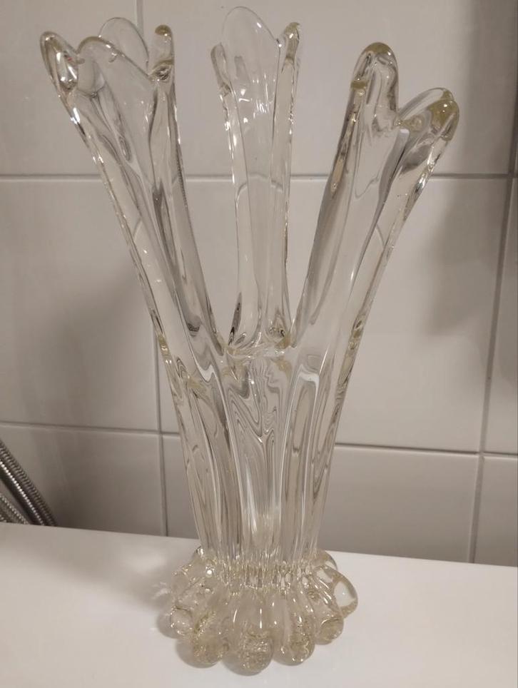 Vintage jaren 50 Murano vaas, Huis en Inrichting, Woonaccessoires | Vazen, Overige kleuren, Minder dan 50 cm, Glas, Ophalen of Verzenden