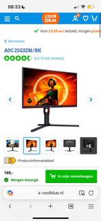 Aoc monitor 240 hz, Ophalen of Verzenden, Zo goed als nieuw, 201 Hz of meer