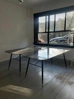 4x Eettafel Paris Zwart 180cm Marmer-look (gebruikt), Huis en Inrichting, Tafels | Eettafels, Ophalen, Overige materialen, Gebruikt