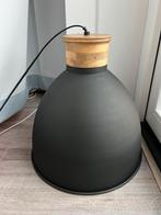 Industriële hanglamp mat zwart met hout, direct ophalen, Huis en Inrichting, Lampen | Hanglampen, Ophalen, Stoere industriële
