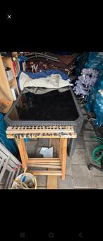 Rotan tuintafel met glasplaat - 2x1 meter, Tuin en Terras, Tuintafels, Ophalen, Zo goed als nieuw, Rechthoekig, Wicker