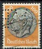 Duitse Rijk 1926 v Hindenburg met Perfins, Postzegels en Munten, Ophalen of Verzenden, Duitse Keizerrijk, Gestempeld