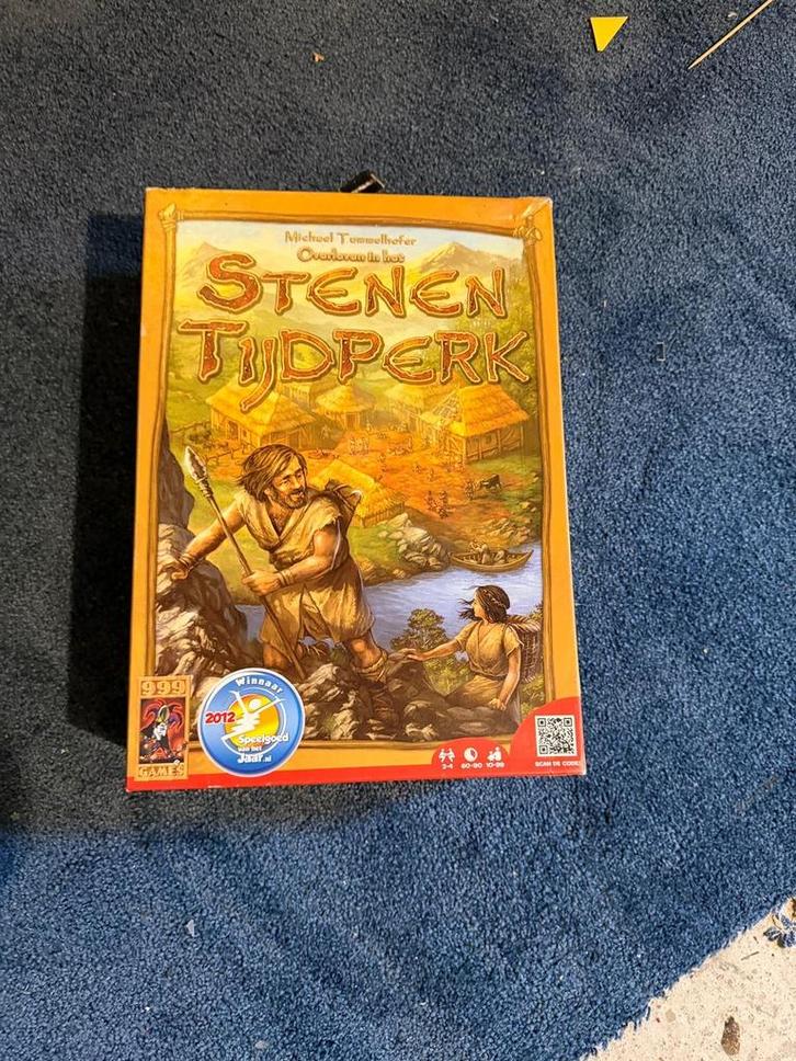 Stenen Tijdperk bordspel, Hobby en Vrije tijd, Gezelschapsspellen | Bordspellen, Zo goed als nieuw, Drie of vier spelers, Ophalen of Verzenden