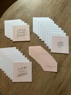 38 luxe kerstkaarten roze goud, Diversen, Wenskaarten, Ophalen of Verzenden, Nieuw
