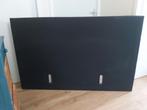 Gestoffeerde bed hoofdeind/ achterwand 100x160 cm, Ophalen, Zwart, Tweepersoons, Zo goed als nieuw