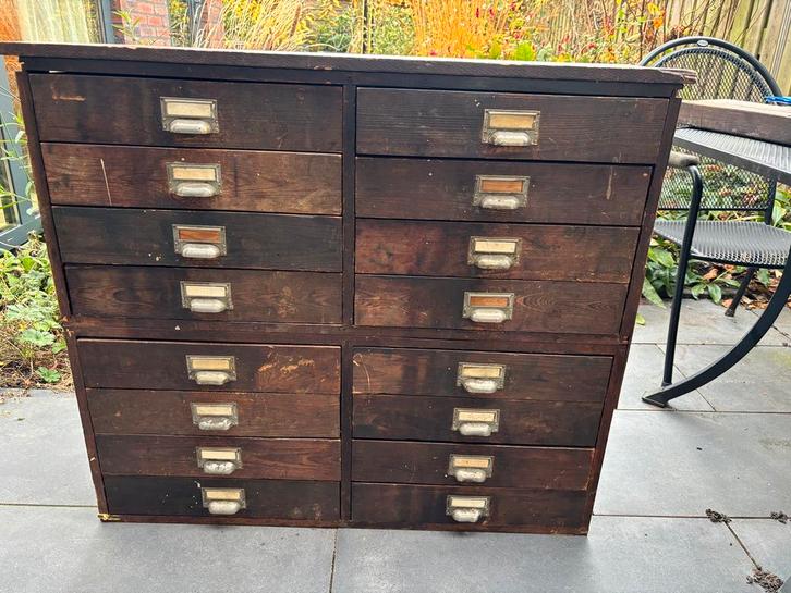 Antiek ladenkastje, Huis en Inrichting, Kasten | Ladekasten, Zo goed als nieuw, Minder dan 100 cm, 50 tot 100 cm, 25 tot 50 cm