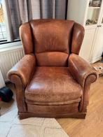 Leren fauteuil, Huis en Inrichting, Fauteuils, Ophalen, Gebruikt, Klassiek, 75 tot 100 cm