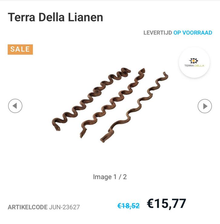 Sier Hout Lianen Decoratie - Verschillende Afmetingen, Huis en Inrichting, Woonaccessoires | Kunstplanten en Kunstbloemen, Zo goed als nieuw