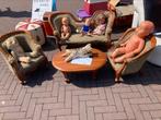 Leuk bankstel, stoelen en tafel voor poppen, Verzamelen, Ophalen, Gebruikt