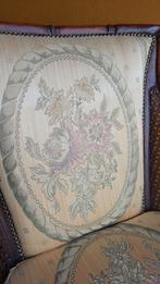 Vintage Giorgetti Italiaanse fauteuil, stoel met webbing, Huis en Inrichting, Fauteuils, Ophalen, Gebruikt, Stof, Nvt