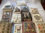 Diverse leuk sierkussens geborduurd, smyrna, gehaakt etc, Huis en Inrichting, Woonaccessoires | Kussens, Ophalen of Verzenden