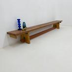 Oude industriele gym bank houten bank vintage, Antiek en Kunst, Ophalen of Verzenden