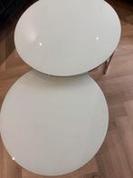 Stijlvolle witte bijzettafel, Rond, Minder dan 50 cm, 50 tot 100 cm, Ophalen of Verzenden