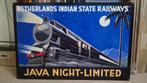metalen reclamebord Netherlands Indian State Railway, Ophalen, Zo goed als nieuw, Trein, Overige typen