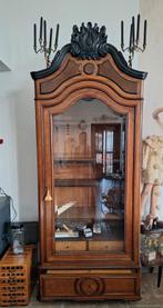 Antieke Bonheur Servieskast Vitrinekast, Ophalen, Antiek bonheur biedermeier, Zo goed als nieuw, 25 tot 50 cm