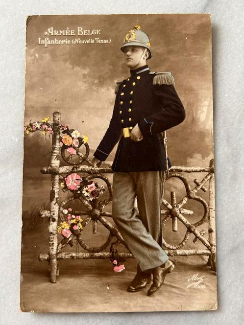 Wo1; ak armee Belge nieuw tenue, Verzamelen, Militaria | Algemeen, Landmacht, Foto of Poster, Nederland, Ophalen of Verzenden