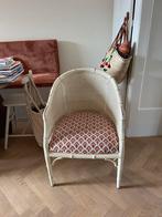 Vintage rieten fauteuil, Huis en Inrichting, Fauteuils, Gebruikt, Minder dan 75 cm, Ophalen of Verzenden, 50 tot 75 cm