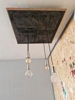 Leuke zelfgemaakte hanglamp, Huis en Inrichting, Lampen | Hanglampen, Ophalen, Gebruikt, Minder dan 50 cm, Industrieel