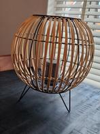 Riet zwart ijzeren kaarsen standaard, Huis en Inrichting, Woonaccessoires | Kandelaars en Kaarsen, Ophalen, 25 tot 50 cm, Zwart