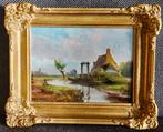 schilderij, Utrechts landschap, holland, J.H.Rijkelijkhuysen, Ophalen of Verzenden