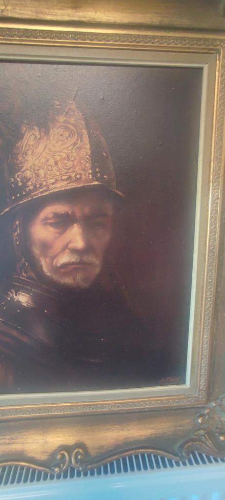 Schilderij de man met de gouden helm, Antiek en Kunst, Kunst | Schilderijen | Klassiek, Ophalen of Verzenden