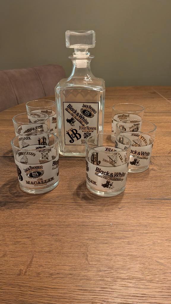 Vintage Karafset Whisky Bourbon van Decovery Italië, Verzamelen, Glas en Borrelglaasjes, Nieuw, Ophalen of Verzenden