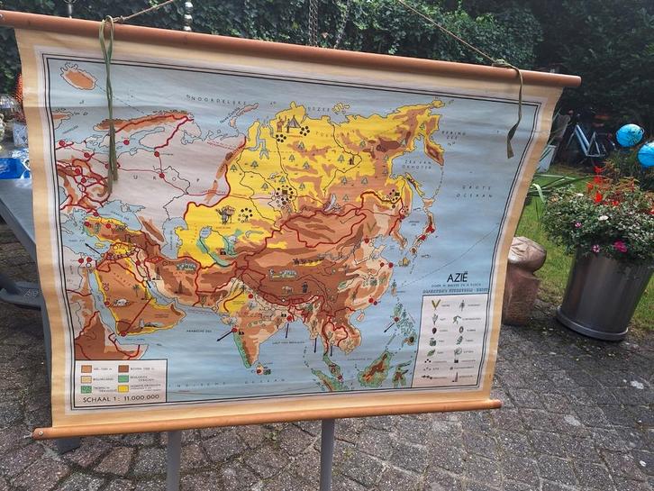 Oude schoolplaat AZIË. Nr.18.DALEN,DRENTHE, Antiek en Kunst, Antiek | Schoolplaten, Aardrijkskunde, Ophalen