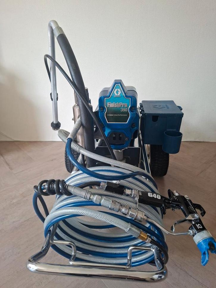Graco 390 finishpro met G40 pistool, Doe-het-zelf en Verbouw, Schildersmaterialen, Zo goed als nieuw, Verfspuit of Verfpomp, Ophalen